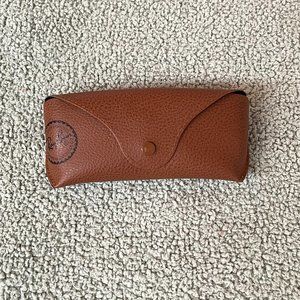 Ray-Ban Sunglasses Case Brown Leather